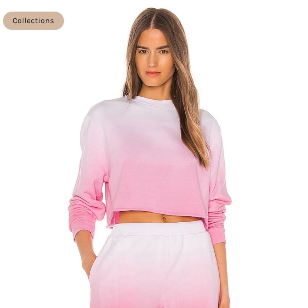 GRLFRND Pink Gradient Crewneck Sweatshirt M